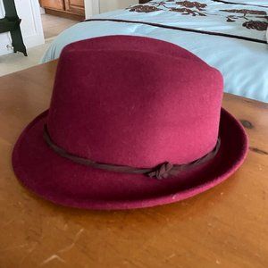 NWT! Access Headwear Wine Fedora Hat